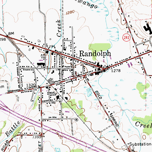 Topographic Map of Village of Randolph, NY