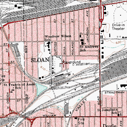 Topographic Map of Village of Sloan, NY