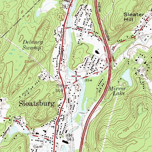 Topographic Map of Village of Sloatsburg, NY