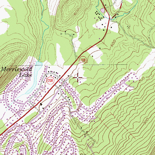 Topographic Map of Village of South Blooming Grove, NY