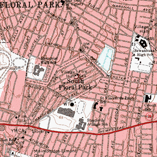 Topographic Map of Village of South Floral Park, NY