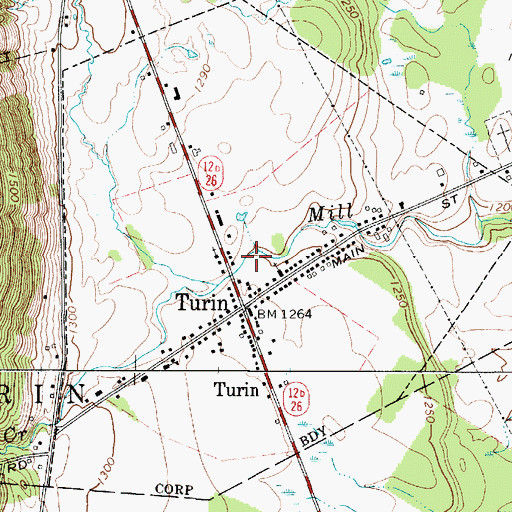 Topographic Map of Village of Turin, NY