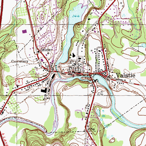 Topographic Map of Village of Valatie, NY