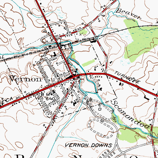 Topographic Map of Village of Vernon, NY