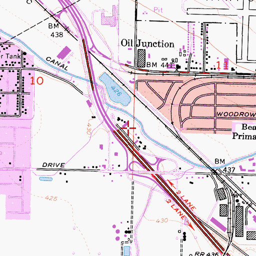 Topographic Map of Beardsley Canal, CA