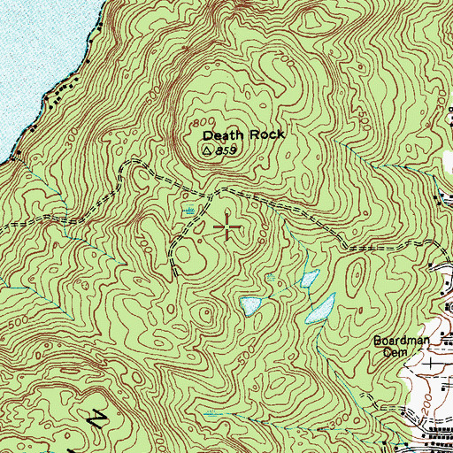 Topographic Map of Village of Whitehall, NY