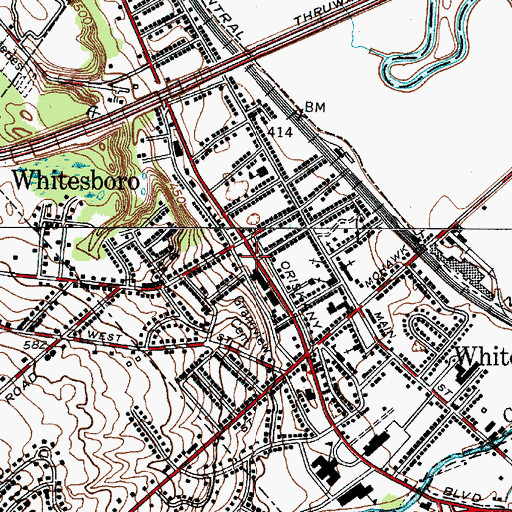 Topographic Map of Village of Whitesboro, NY
