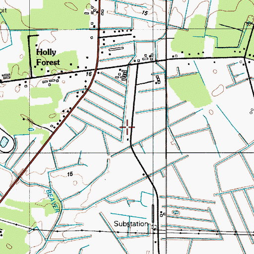 Topographic Map of Town of Millville, DE