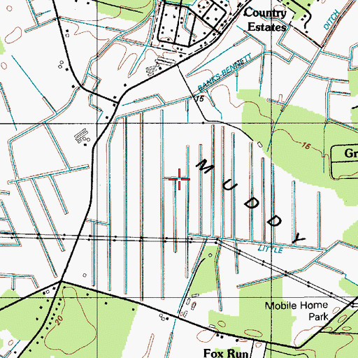 Topographic Map of Town of Ocean View, DE