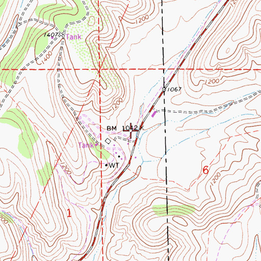 Topographic Map of Becker Valley, CA