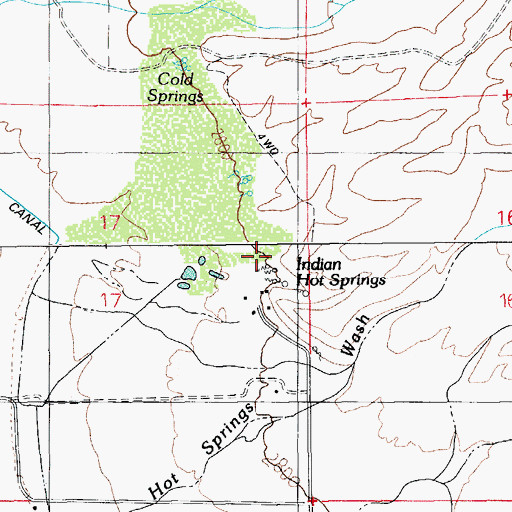 Topographic Map of Magnesium Springs, AZ