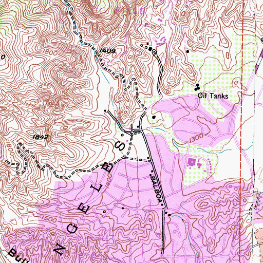 Topographic Map of Bee Canyon, CA