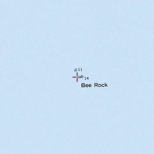 Topographic Map of Bee Rock, CA