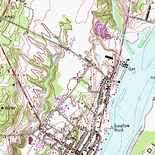 Topographic Map of Village of Athens, NY