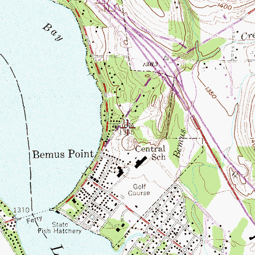 Topographic Map of Village of Bemus Point, NY