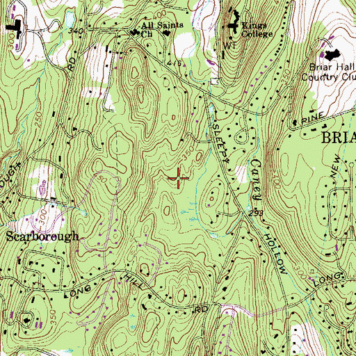 Topographic Map of Village of Briarcliff Manor, NY