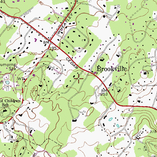 Topographic Map of Village of Brookville, NY