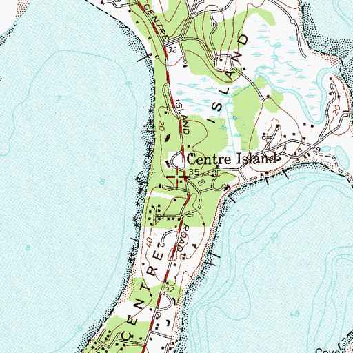 Topographic Map of Village of Centre Island, NY