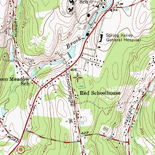 Topographic Map of Village of Chestnut Ridge, NY