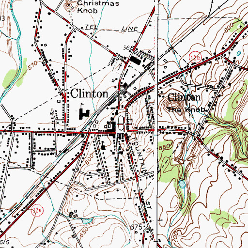 Topographic Map of Village of Clinton, NY