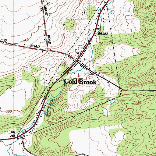 Topographic Map of Village of Cold Brook, NY