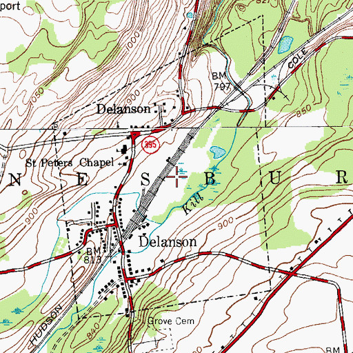 Topographic Map of Village of Delanson, NY