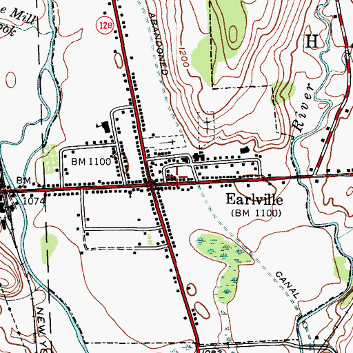 Topographic Map of Village of Earlville, NY