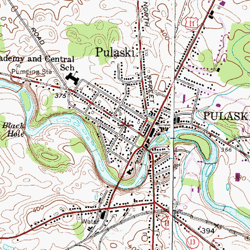 Topographic Map of First Congregational Church, NY