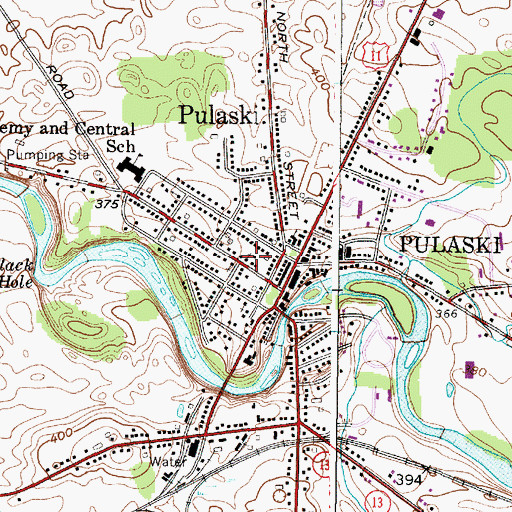 Topographic Map of Saint James Episcopal Church, NY