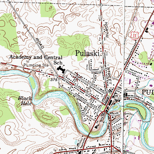 Topographic Map of Saint John's Roman Catholic Church, NY
