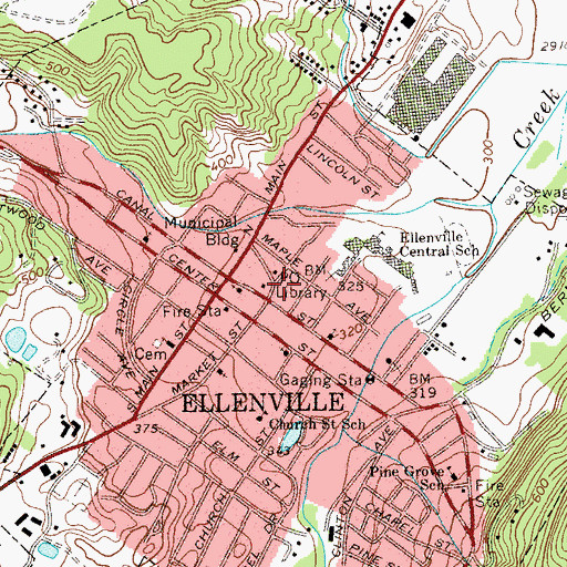 Topographic Map of Liberty Square, NY