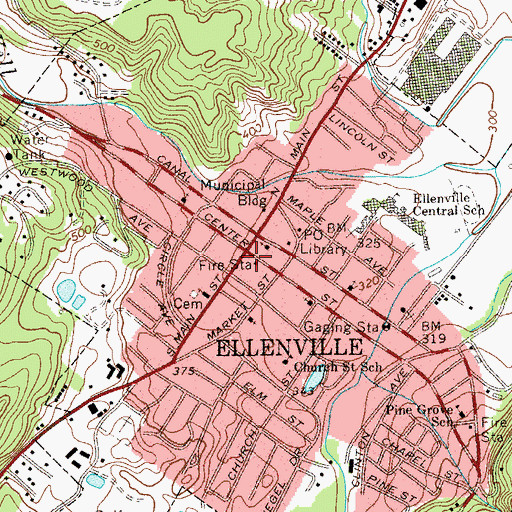 Topographic Map of Norbury Hall, NY