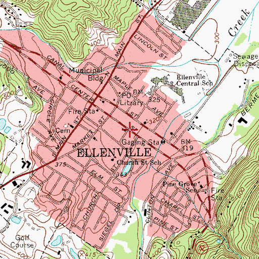 Topographic Map of Christ Evangelical Lutheran Church, NY