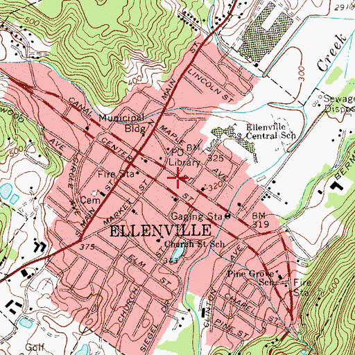 Topographic Map of Shadowland Theatre, NY
