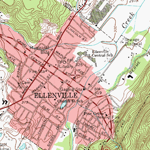 Topographic Map of Congregation Anshe Tzaydik, NY
