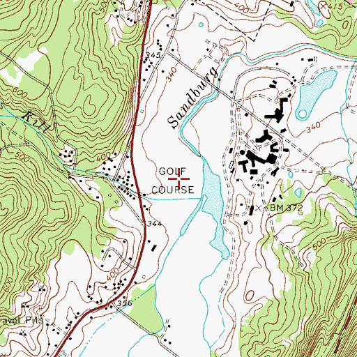 Topographic Map of Nevele Grande Country Club, NY
