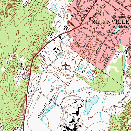 Topographic Map of Shawangunk Country Club, NY