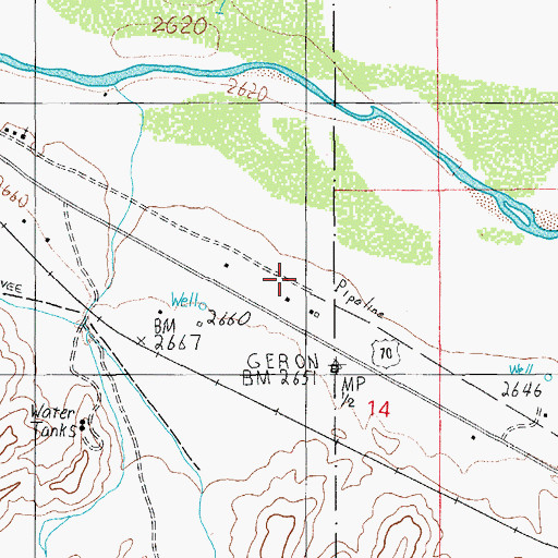 Topographic Map of Camp Goodwin (historical), AZ