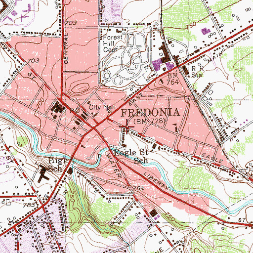 Topographic Map of Italian Baptist Chapel (historical), NY