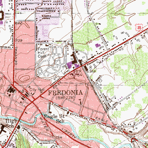 Topographic Map of Saint Joseph's Roman Catholic Church, NY