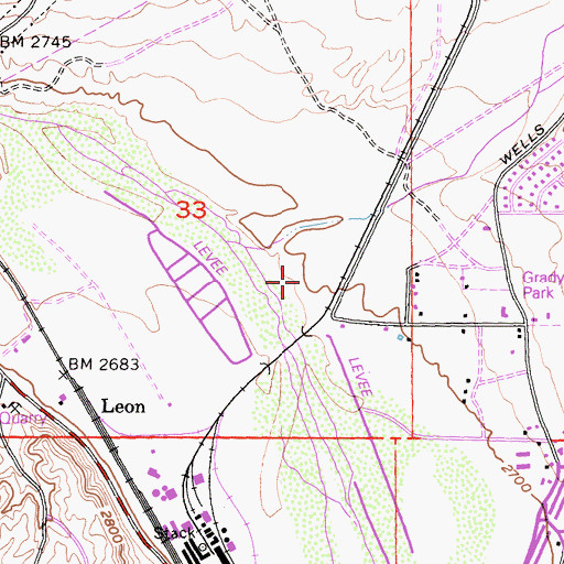 Topographic Map of Bell Mountain Wash, CA