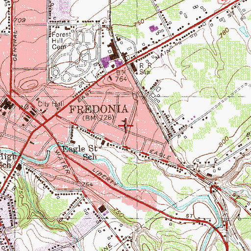 Topographic Map of Saint Anthony's Roman Catholic Church, NY