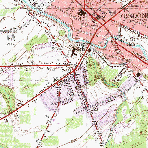 Topographic Map of Holton Park, NY