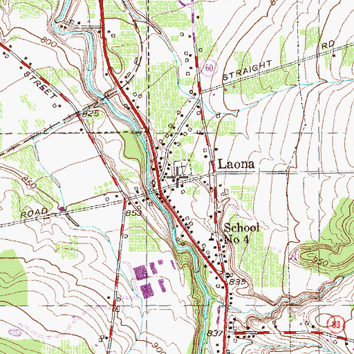 Topographic Map of Saint Joseph's Roman Catholic Mission, NY