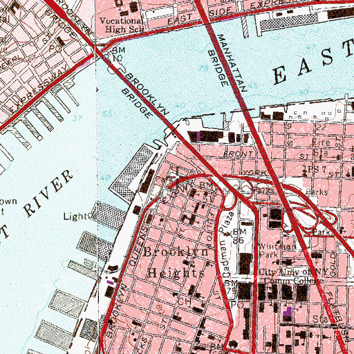 Topographic Map of Hillside Park, NY