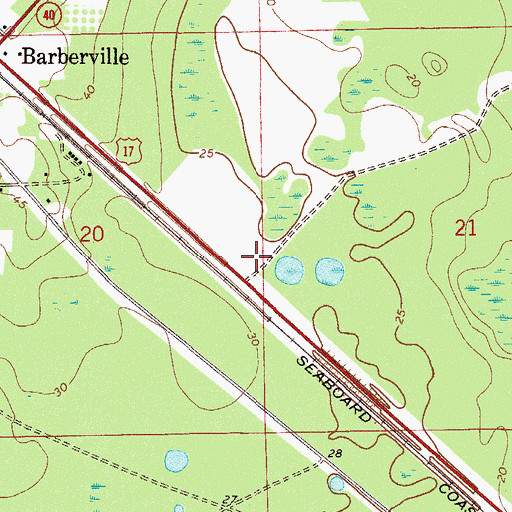 Topographic Map of Progress Energy Barbersville Substation, FL