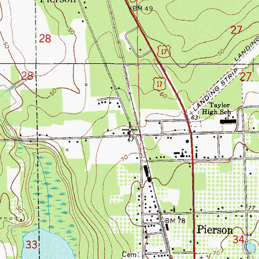 Topographic Map of The Church of God of Prophecy, FL