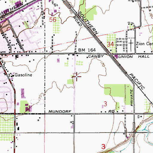 Topographic Map of Trost Elementary School, OR