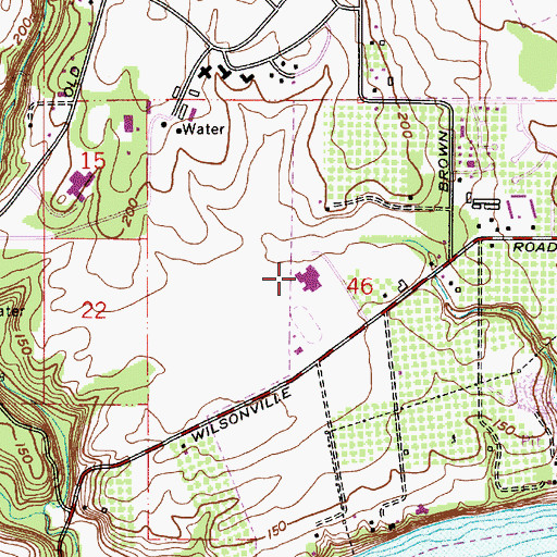 Topographic Map of Inza R Wood Middle School, OR