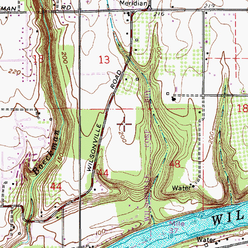 Topographic Map of Boeckman Creek Primary School, OR